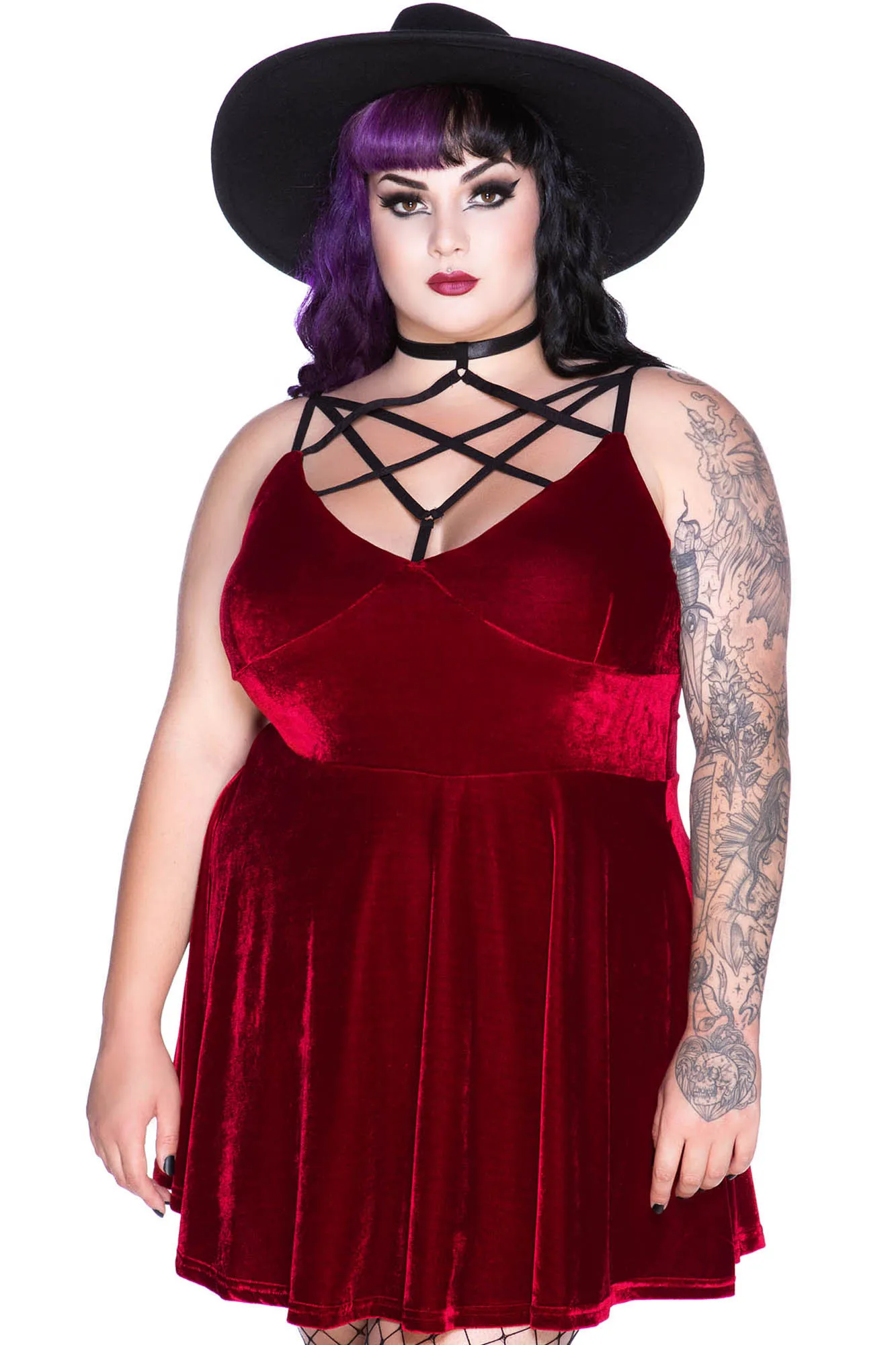 Magica Skater Dress [RUBY] [PLUS]