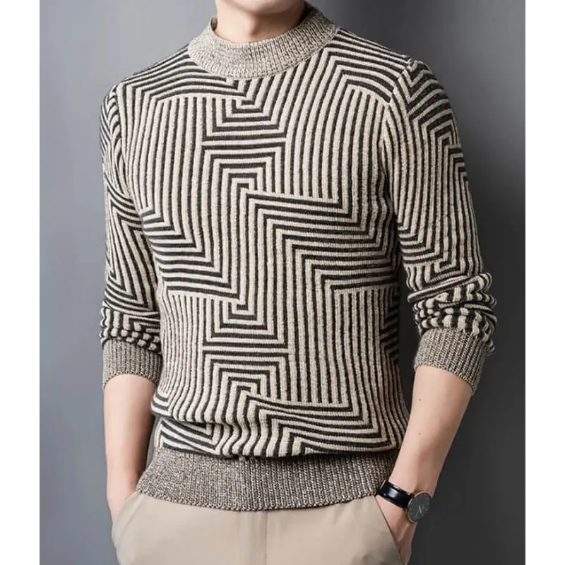 Maze Pattern Turtleneck