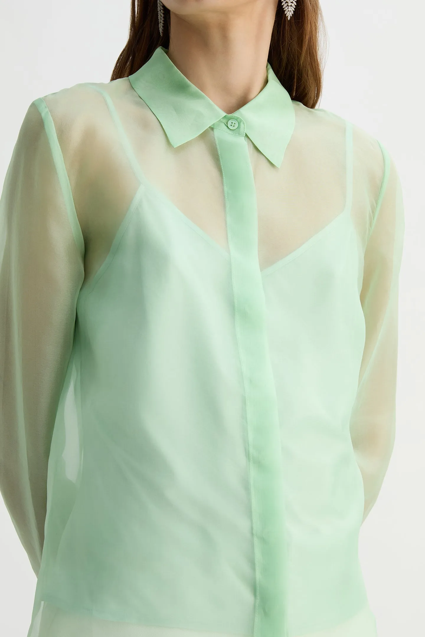 NAOMI SILK ORGANZA SHIRT