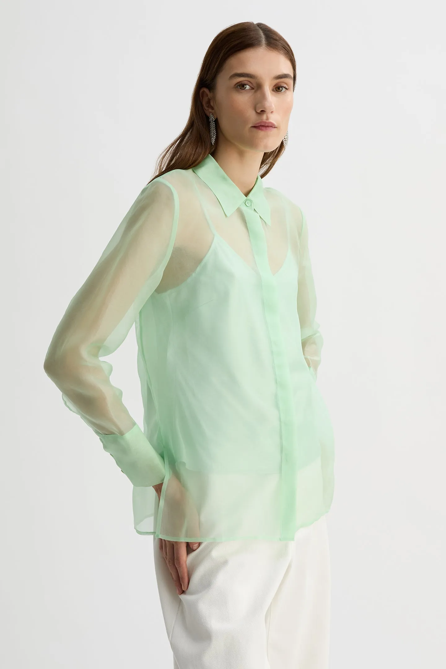 NAOMI SILK ORGANZA SHIRT