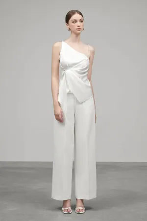 Naomi Straight Wide Leg Spandex Ankle Length Pants