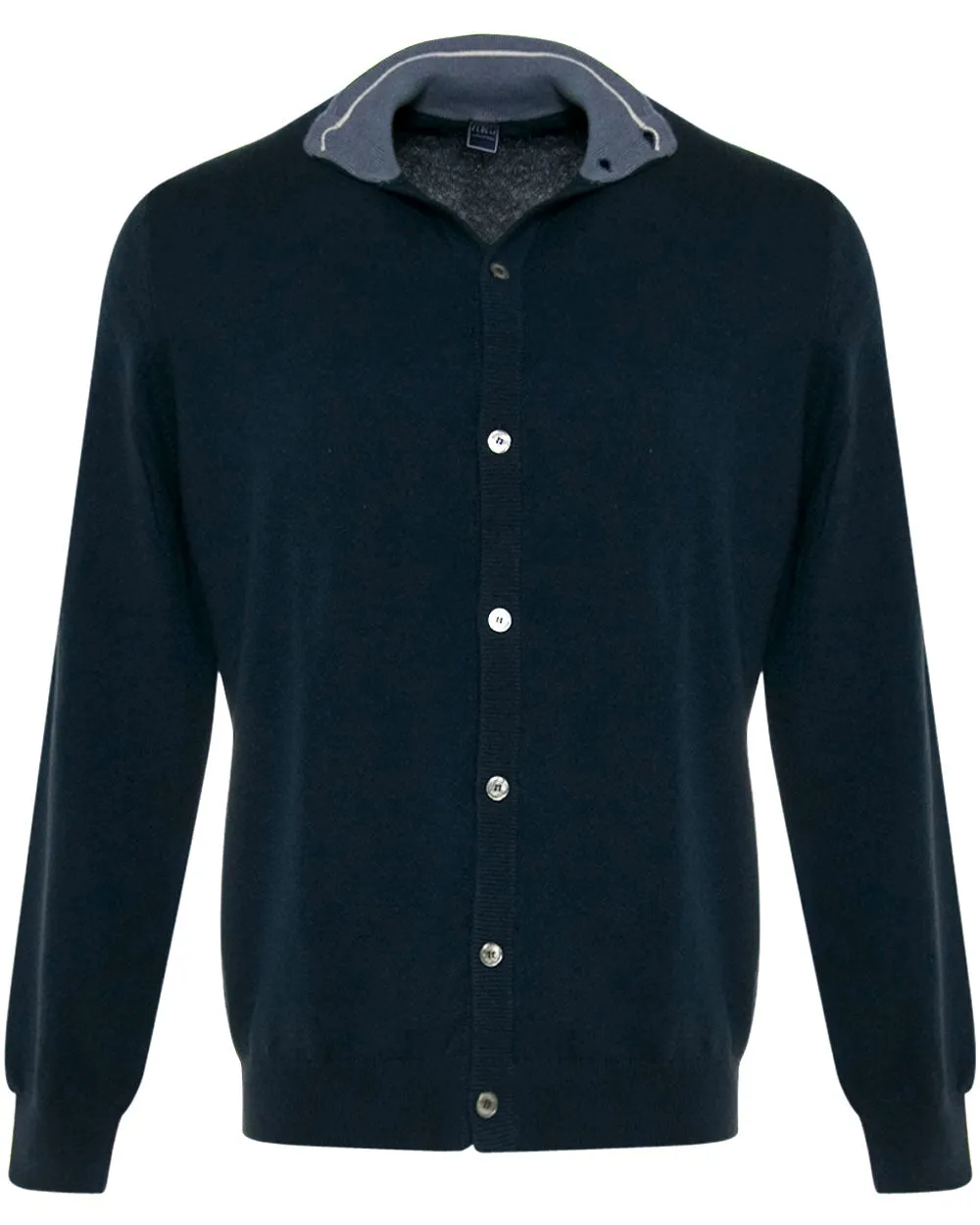 Navy Button Cardigan