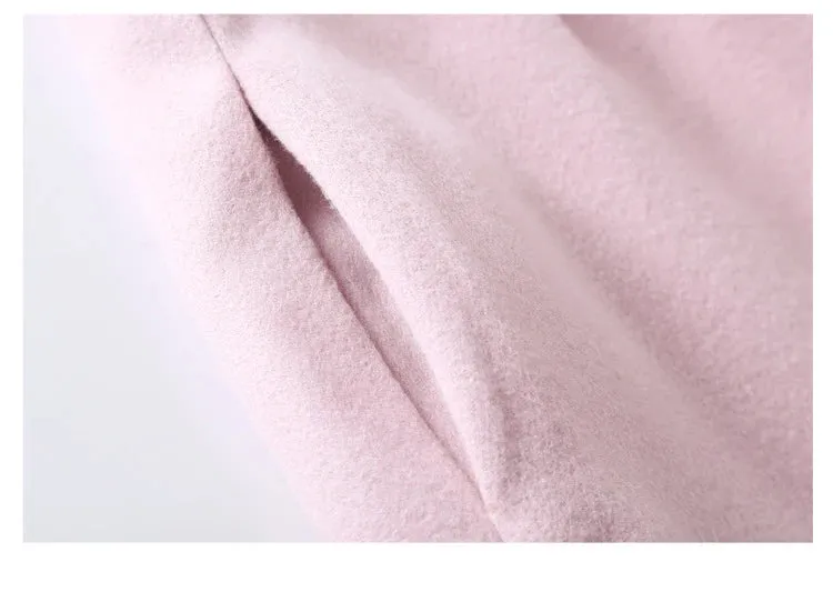 New Winter Teenager Girls Long Jackets Toddler Kids Outerwear Clothes Casual Children Keep Warm Woolen Trench Coat 3-12 Years