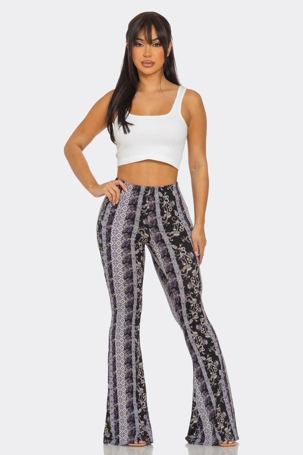 Palazzo Pant - Flared Bandana - Black