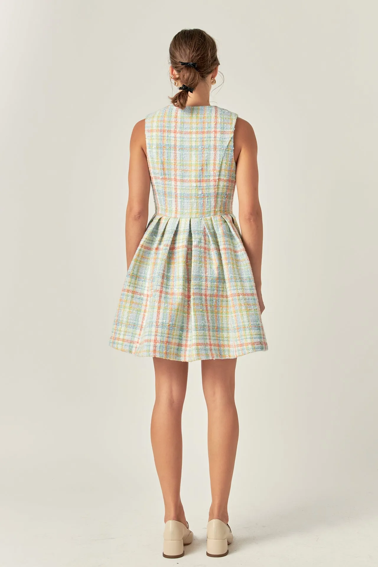 Plaid Boucle Mini Dress