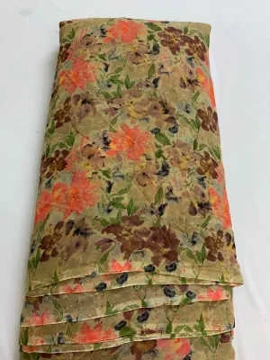 Printed georgette fabric 90 cms cut