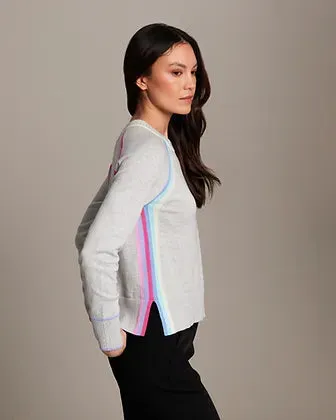 RAINBOW PLACKET RAGLAN SWEATER