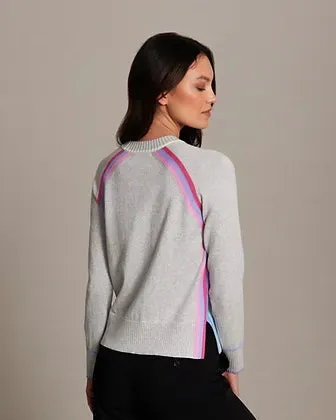 RAINBOW PLACKET RAGLAN SWEATER