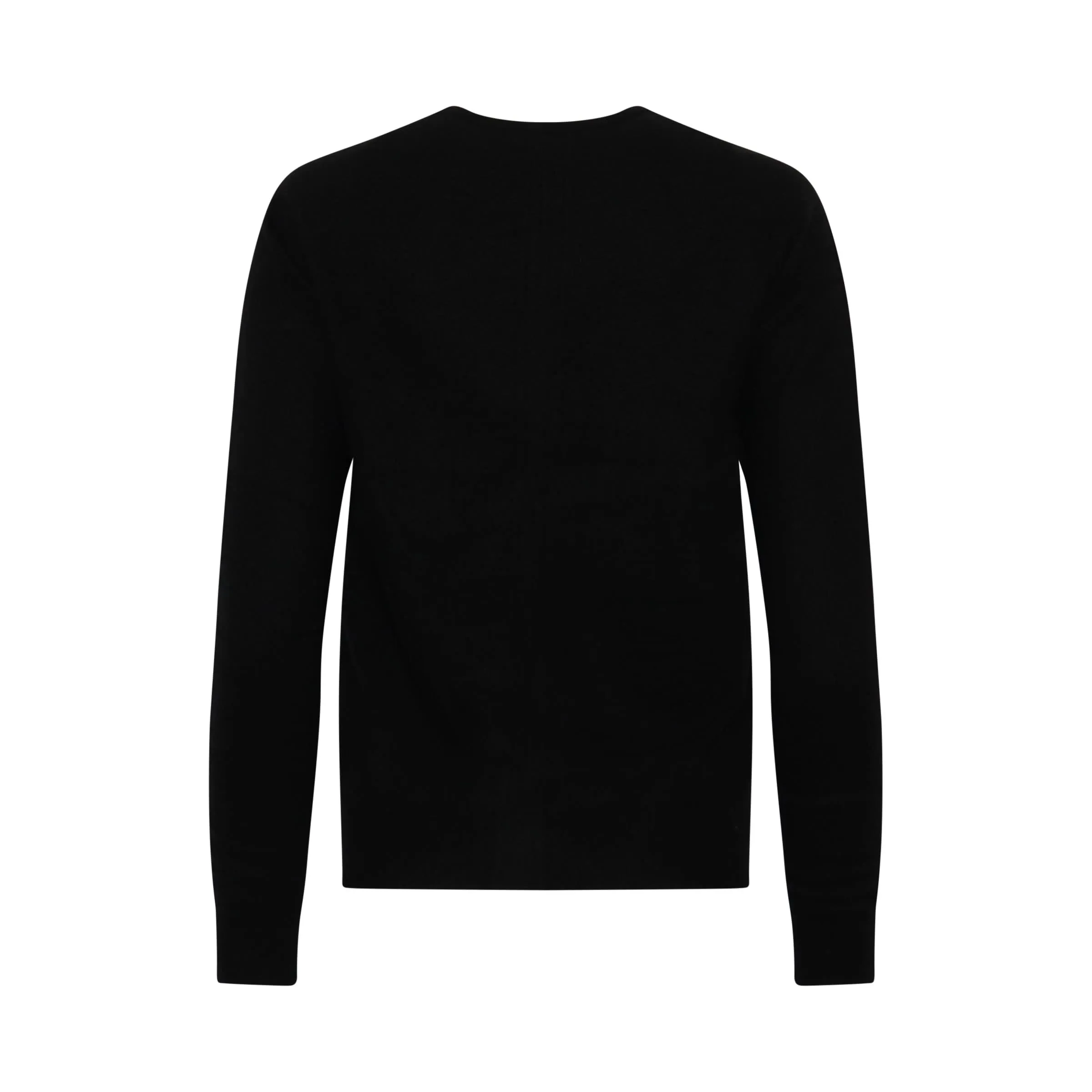 Round Neck Knit Sweater in Black