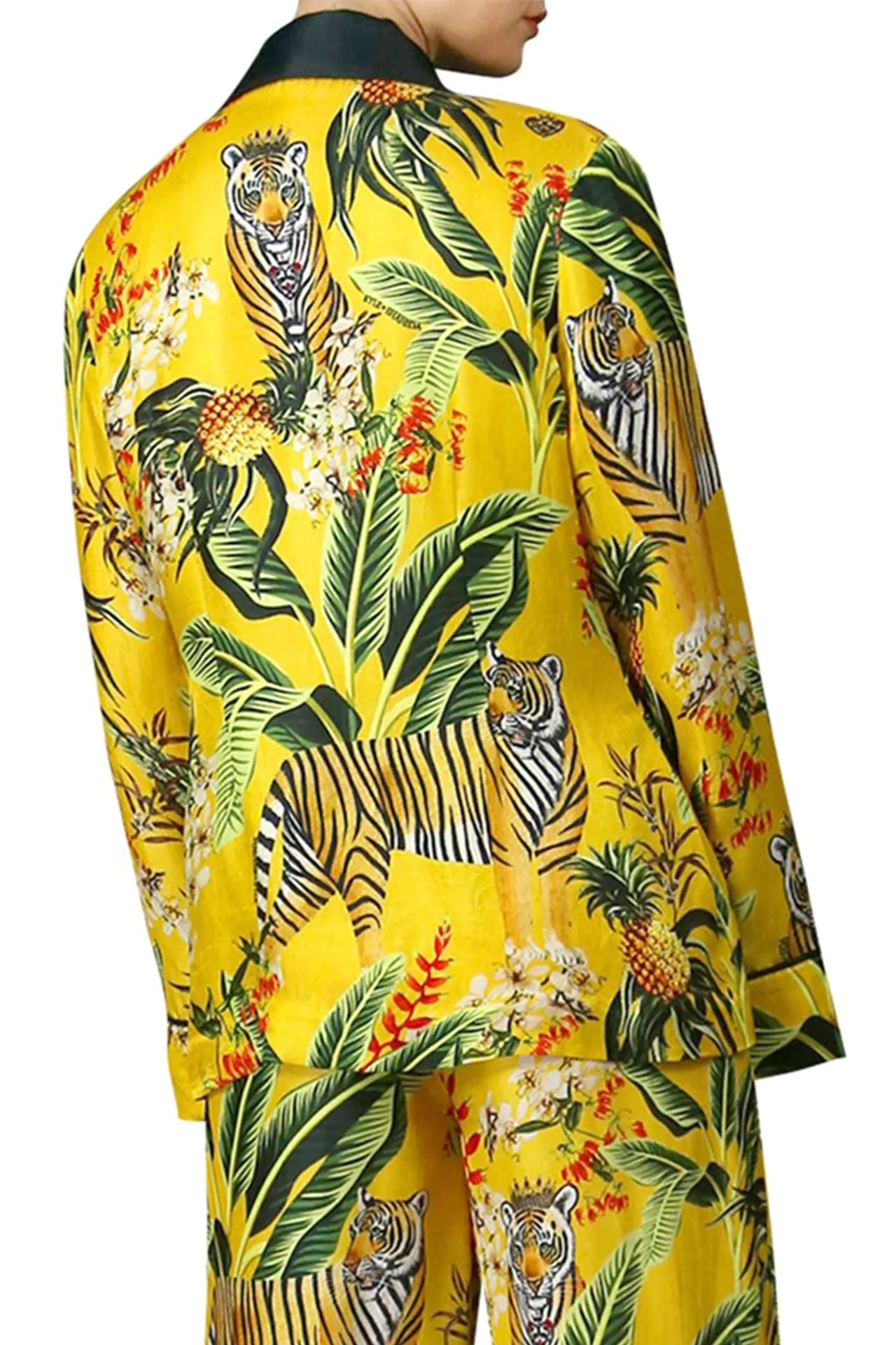 Silk Nature Print Short Jacket