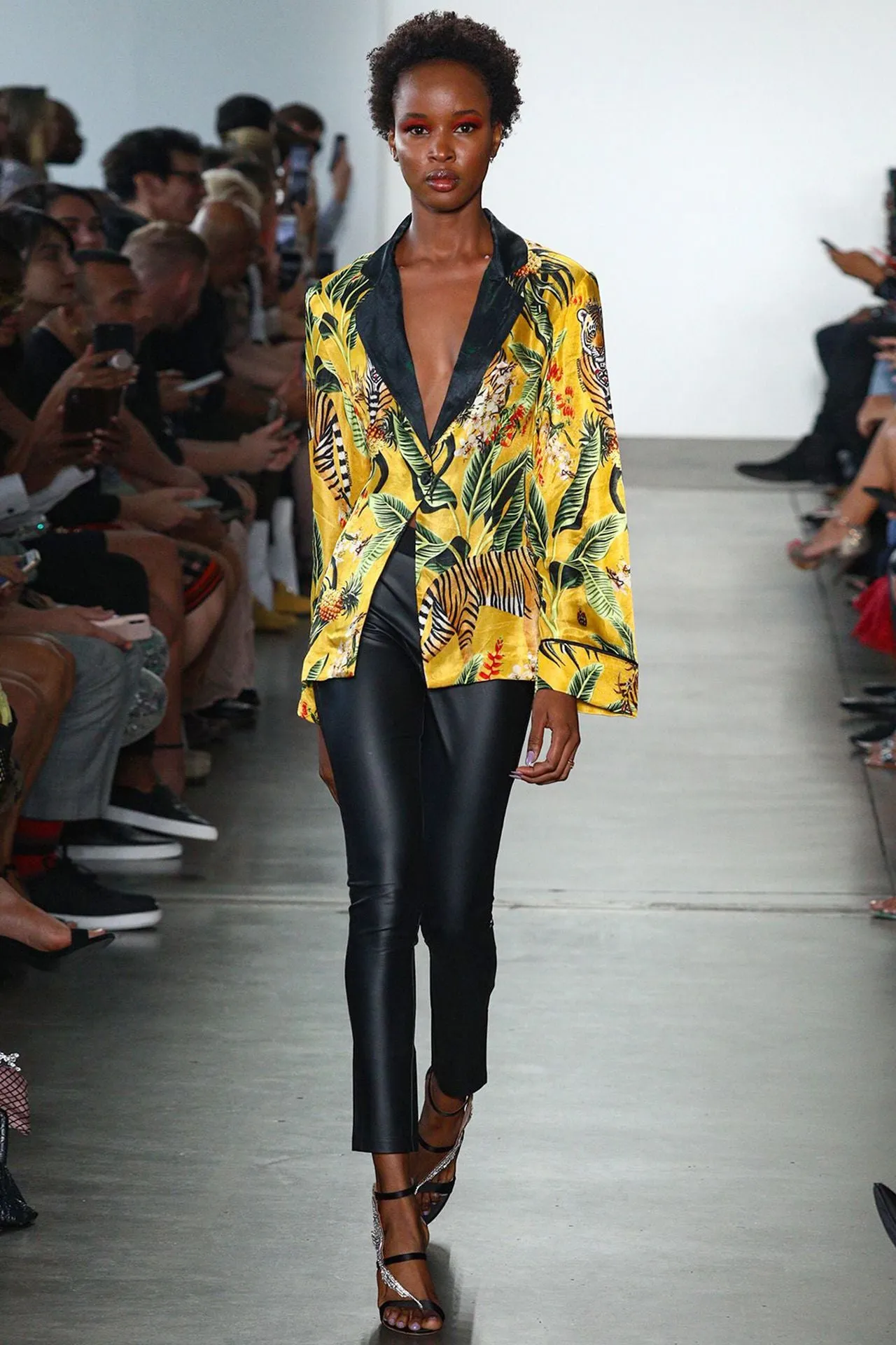 Silk Nature Print Short Jacket
