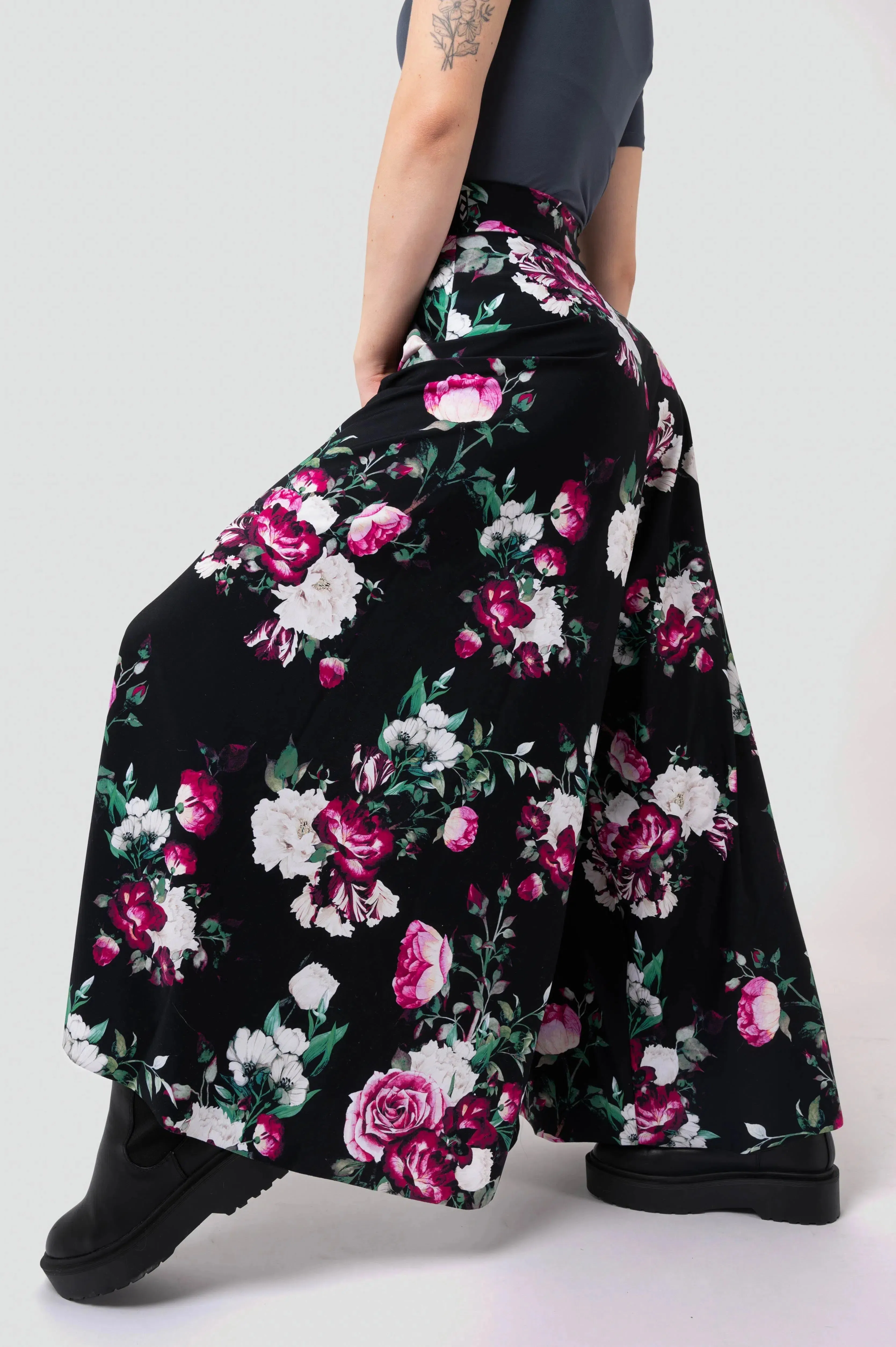 Silky Palazzo Pant - Enchanted Black