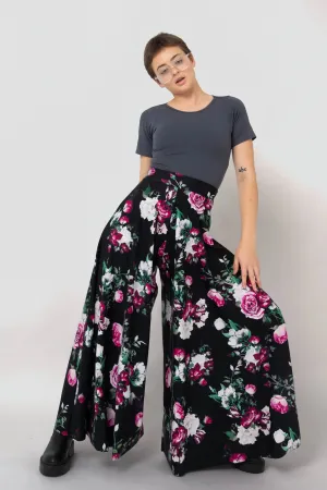 Silky Palazzo Pant - Enchanted Black