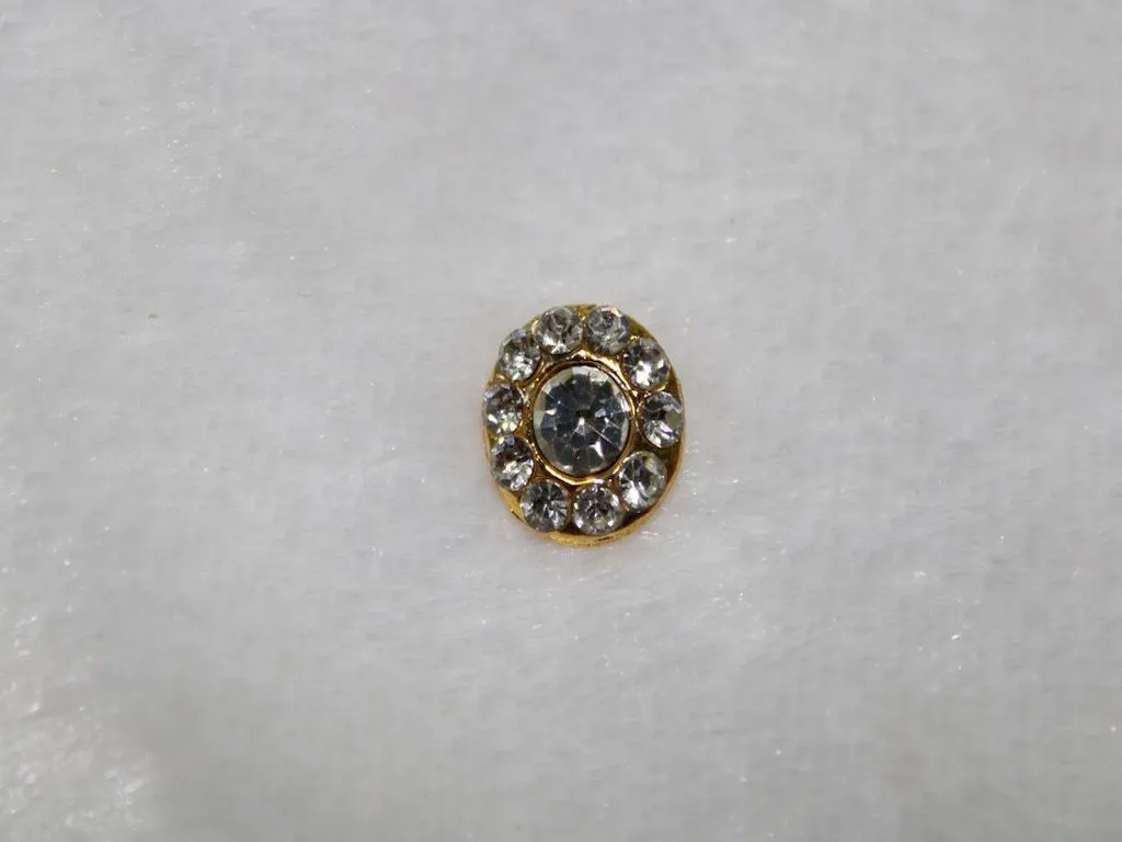 Silver Golden Studded Circular Metal Buttons