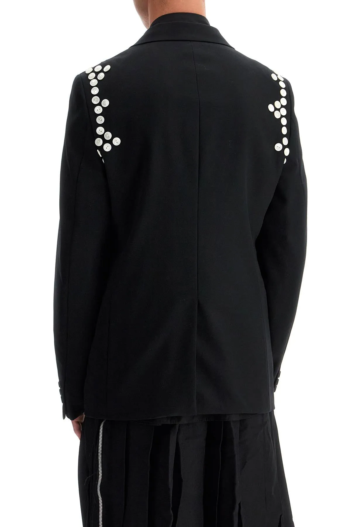 Single-breasted Jacket With Decorative Buttons