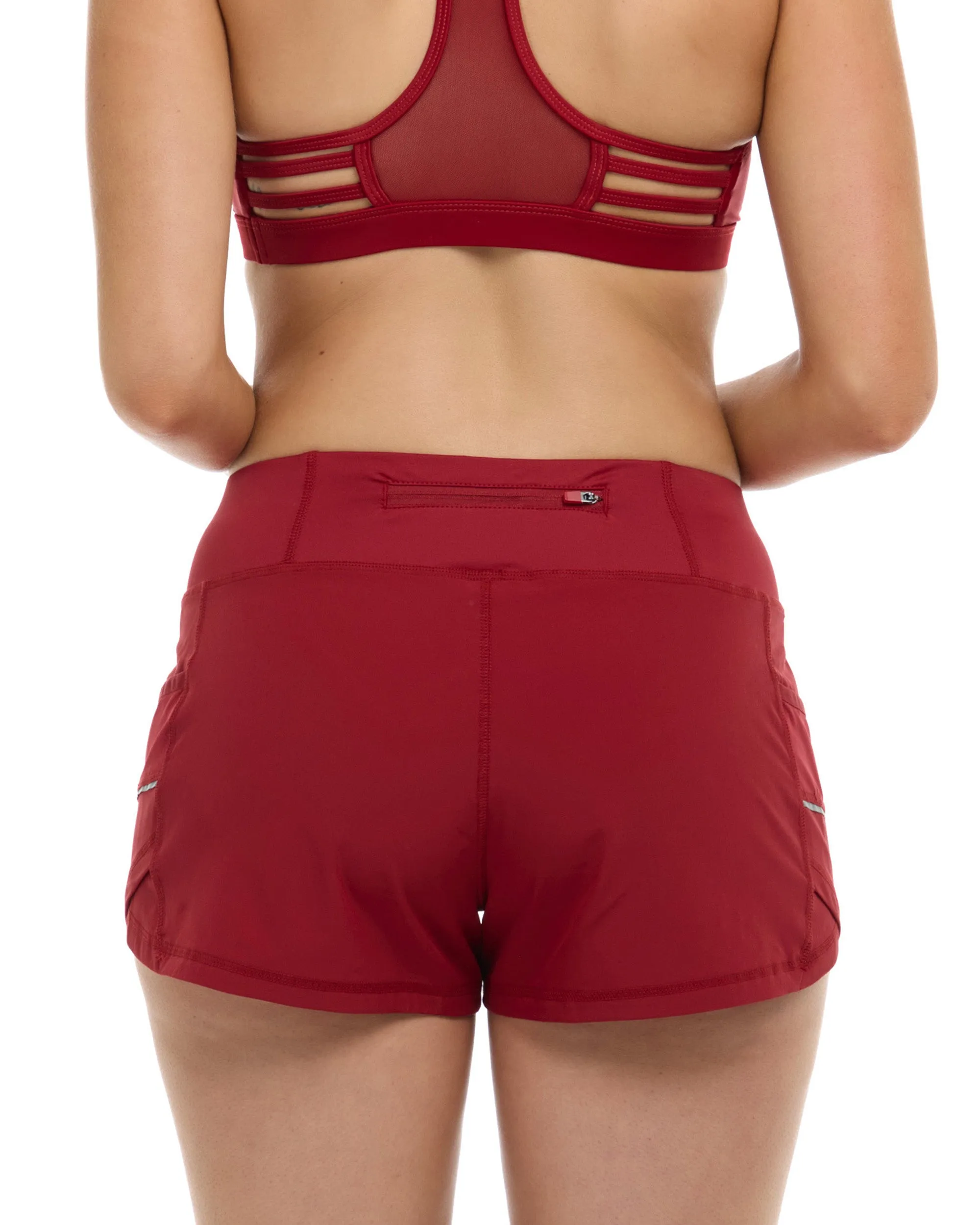 Smoothies Equalizer Cross-Over Sports Bra - Cranberry