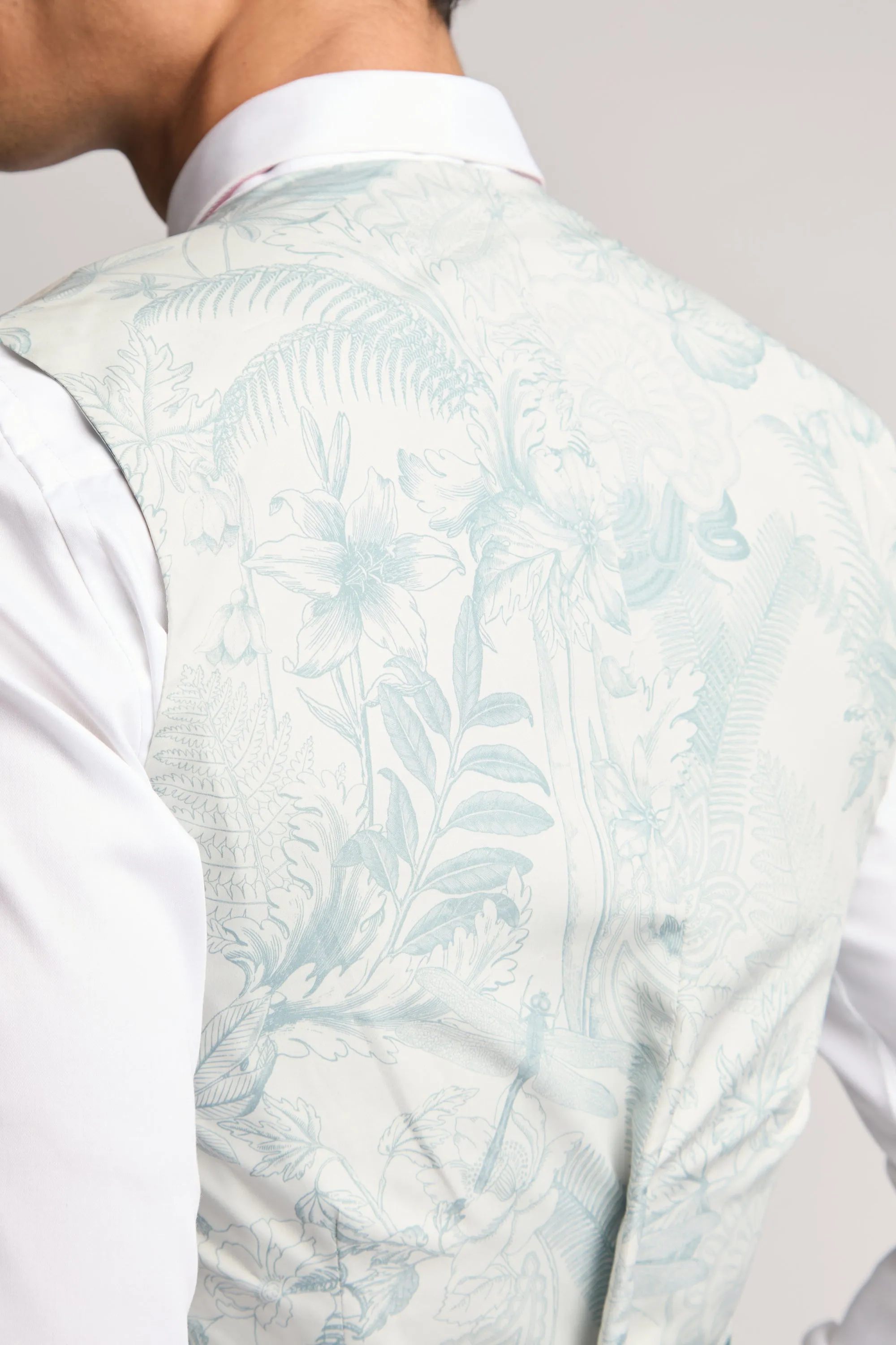 Stone Sharkskin Waistcoat Stone