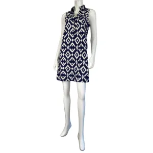 Tori Richard Blue & White Button-Up Dress