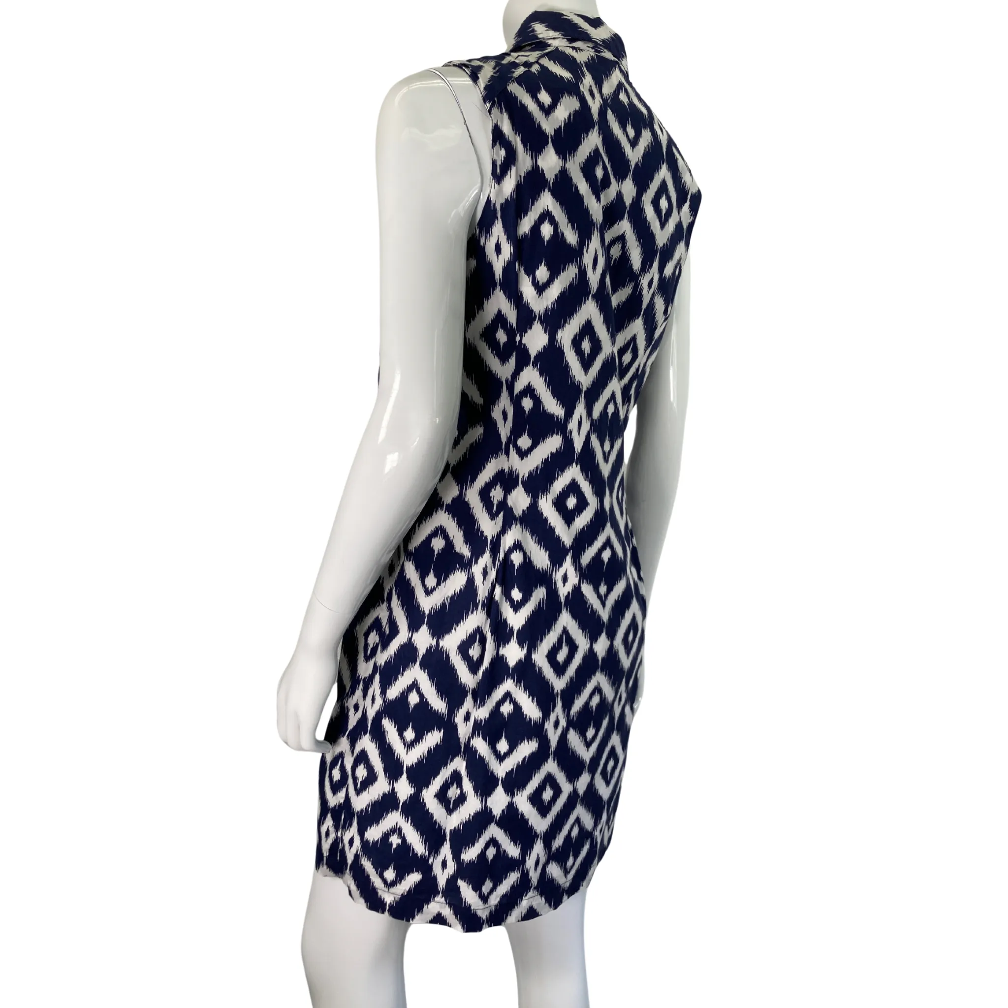 Tori Richard Blue & White Button-Up Dress
