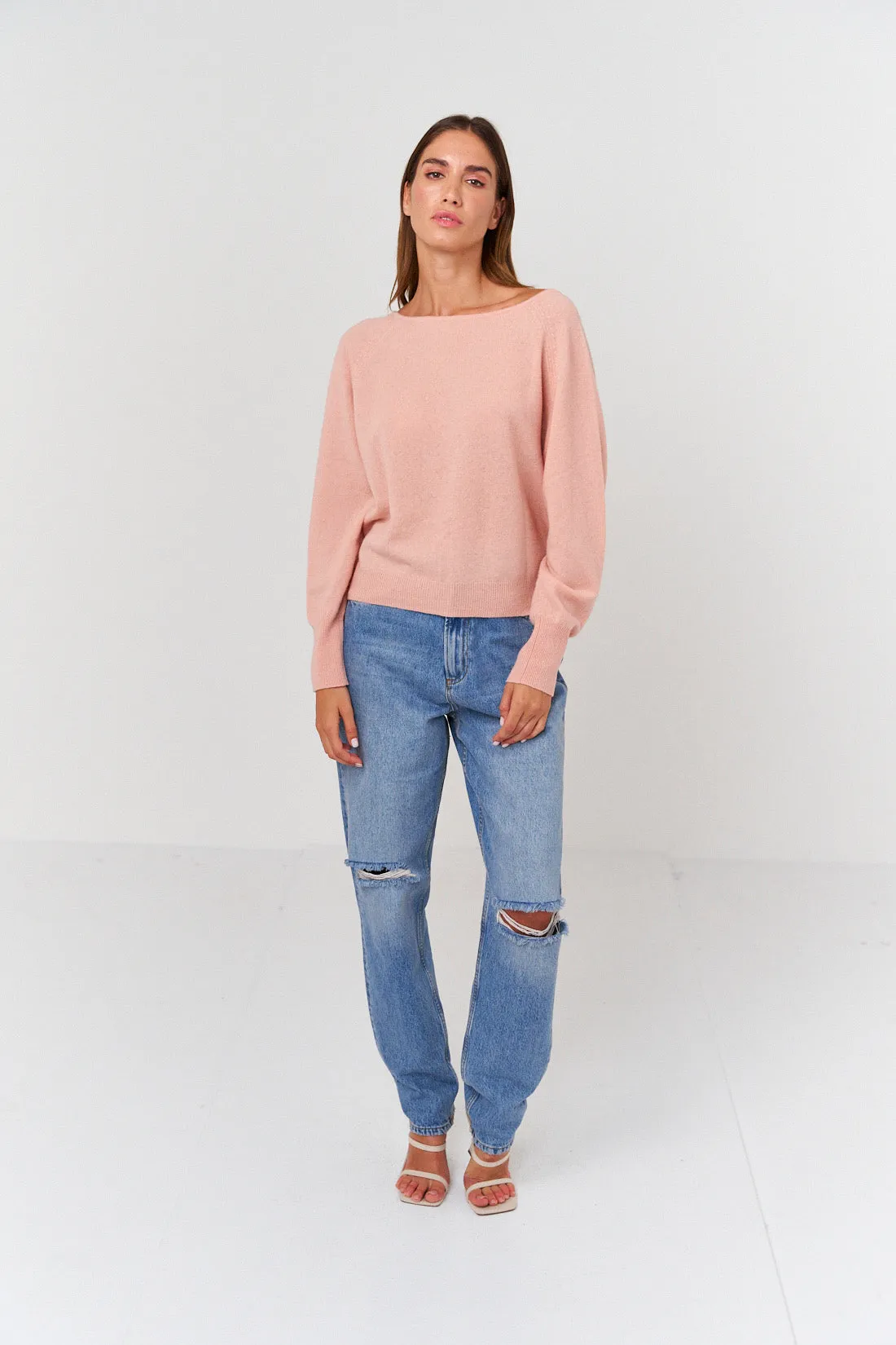 Twist Back Boat Neck