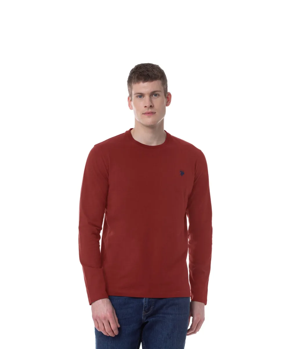 US POLO ASSN. MEN LONG SLEEVE T-SHIRT IN BLUE
