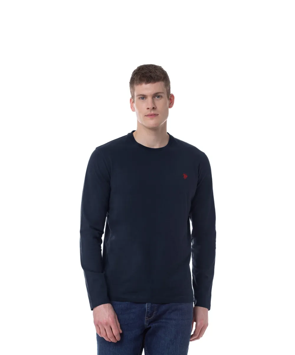 US POLO ASSN. MEN LONG SLEEVE T-SHIRT IN BLUE