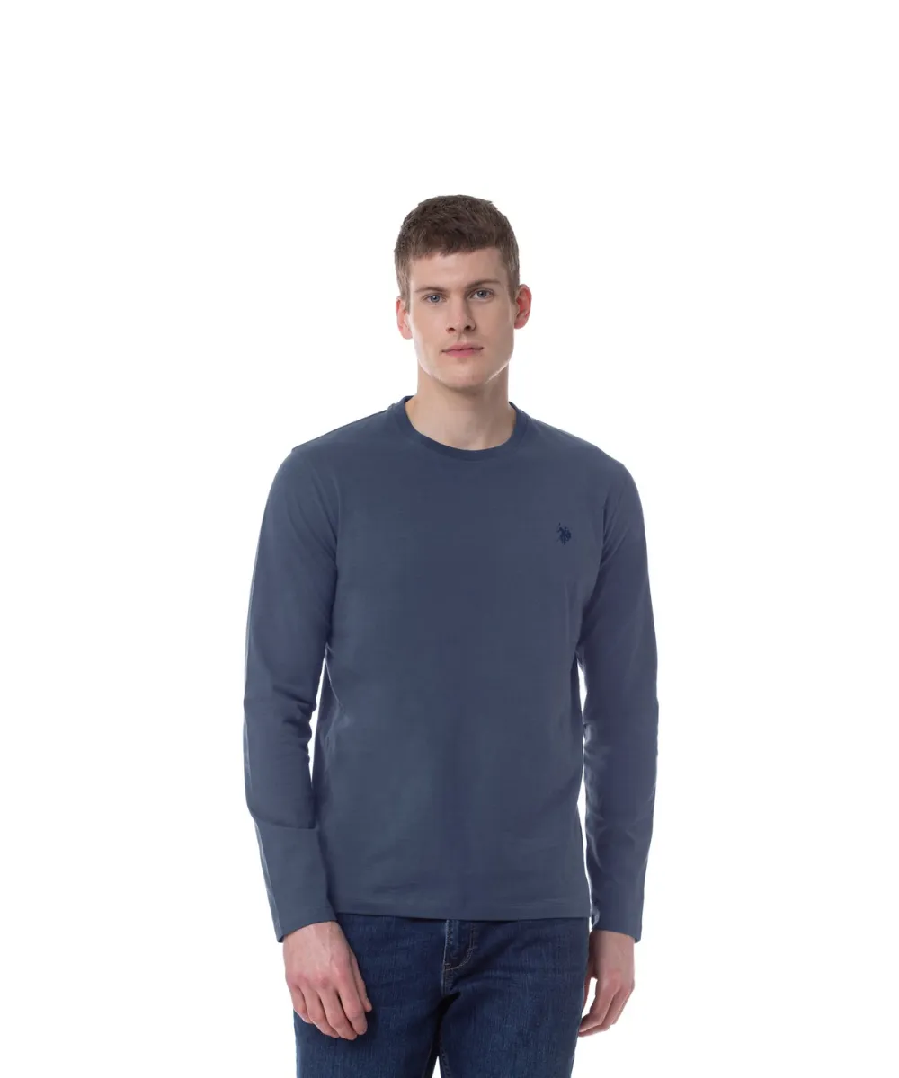 US POLO ASSN. MEN LONG SLEEVE T-SHIRT IN BLUE