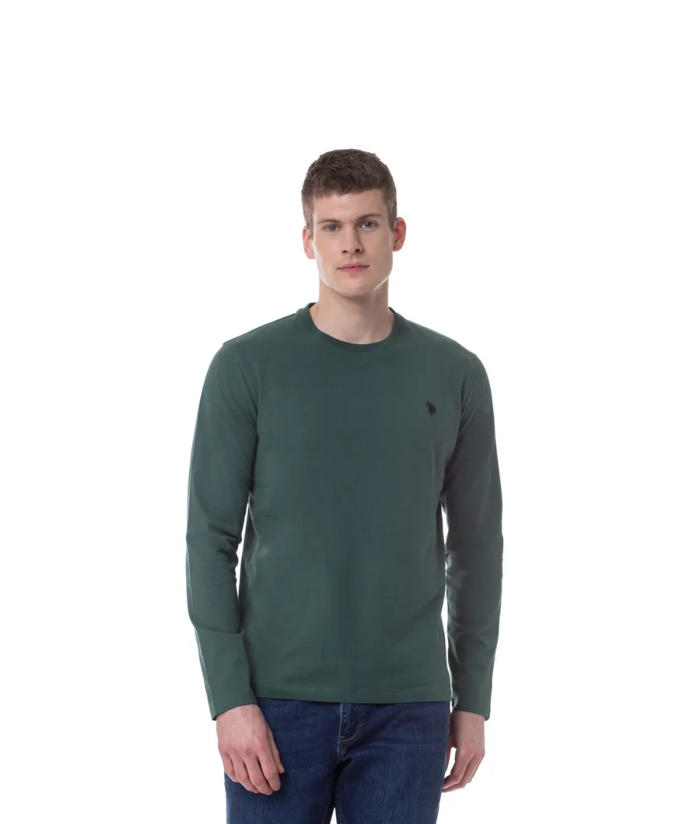 US POLO ASSN. MEN LONG SLEEVE T-SHIRT IN BLUE