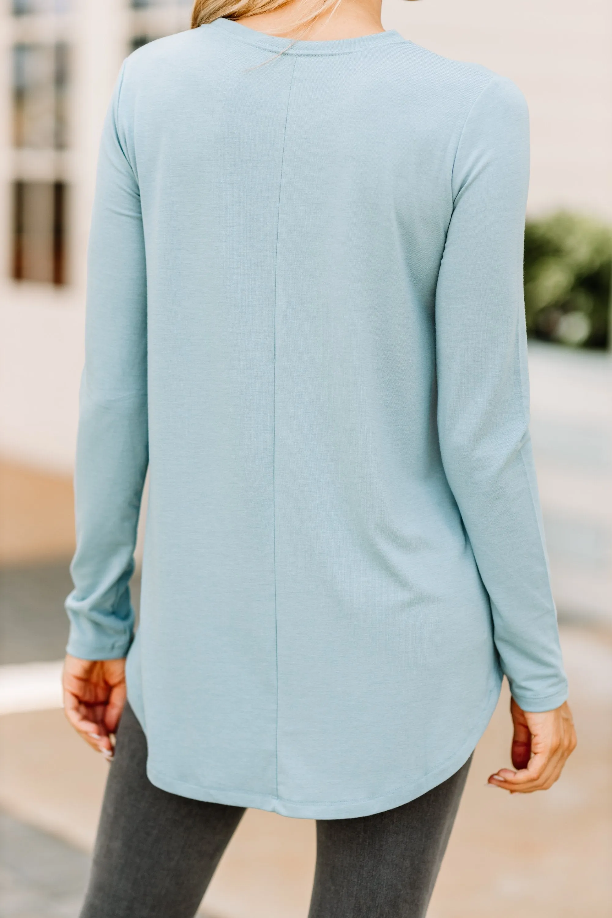 Won't Let You Down Light Blue Classic Top