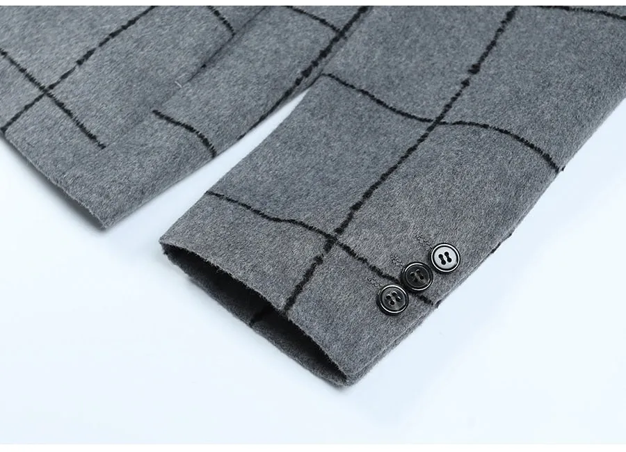 Wool blend Checked Jacket