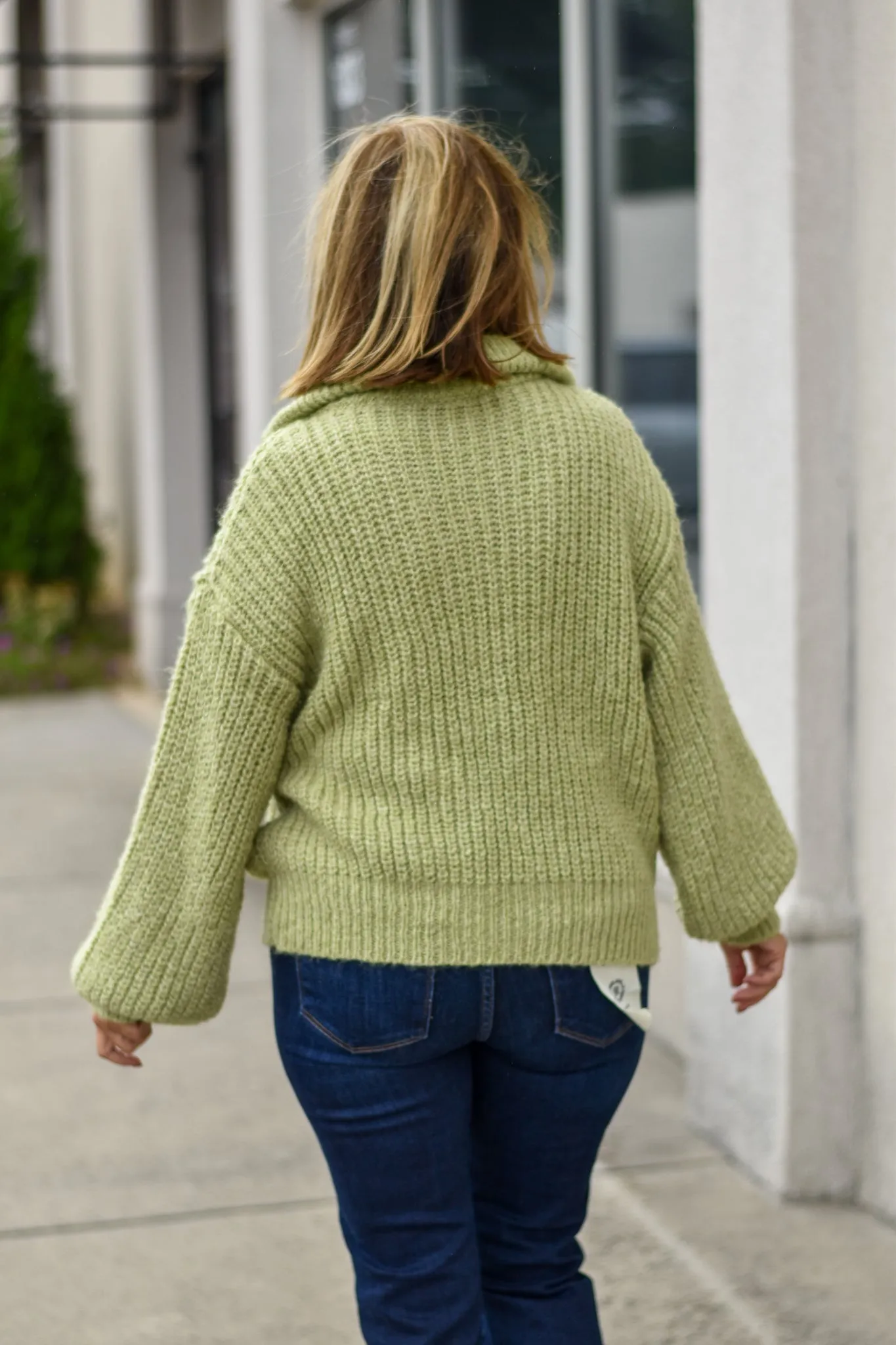 Zip Polo Sweater